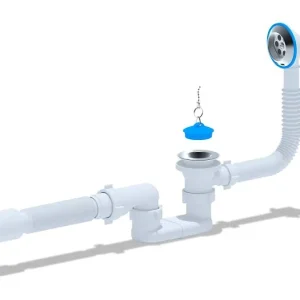 Сифон Ані для ванни 40/50*45 з переливом, з гнучкой трубкой (E056EU)