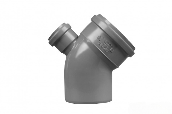 Коліно 110/45° Sanibud складне з відводом 50/45°