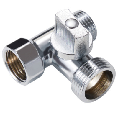Кран кутовий прохідний FZ55 ZEGOR 1/2"х3/4"х1/2" ВР/ЗР/ЗР